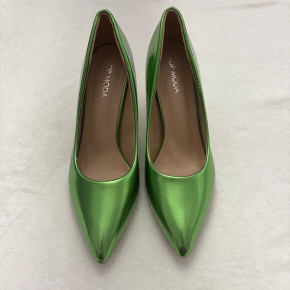 TOP Moda Green Heels - Picture 4 of 16